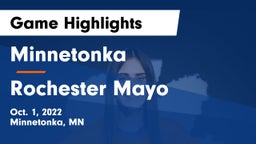 Minnetonka  vs Rochester Mayo  Game Highlights - Oct. 1, 2022