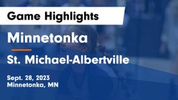 Minnetonka  vs St. Michael-Albertville  Game Highlights - Sept. 28, 2023