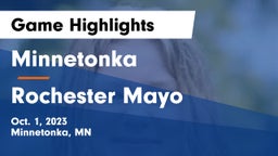 Minnetonka  vs Rochester Mayo  Game Highlights - Oct. 1, 2023