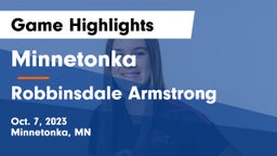 Minnetonka  vs Robbinsdale Armstrong  Game Highlights - Oct. 7, 2023