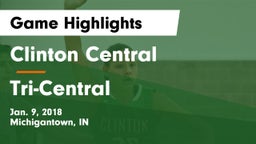 Clinton Central  vs Tri-Central  Game Highlights - Jan. 9, 2018