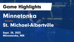 Minnetonka  vs St. Michael-Albertville  Game Highlights - Sept. 28, 2023