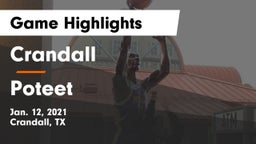 Crandall  vs Poteet  Game Highlights - Jan. 12, 2021