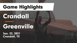 Crandall  vs Greenville  Game Highlights - Jan. 22, 2021