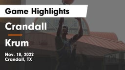 Crandall  vs Krum  Game Highlights - Nov. 18, 2022