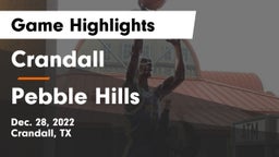 Crandall  vs Pebble Hills  Game Highlights - Dec. 28, 2022