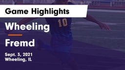 Wheeling  vs Fremd  Game Highlights - Sept. 3, 2021