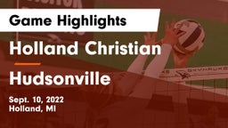 Holland Christian vs Hudsonville  Game Highlights - Sept. 10, 2022