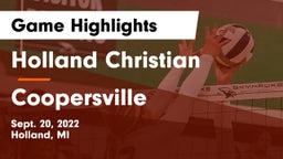 Holland Christian vs Coopersville  Game Highlights - Sept. 20, 2022
