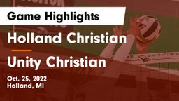 Holland Christian vs Unity Christian  Game Highlights - Oct. 25, 2022
