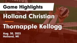Holland Christian vs Thornapple Kellogg  Game Highlights - Aug. 30, 2023