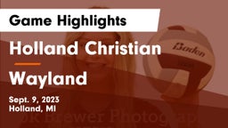 Holland Christian vs Wayland Game Highlights - Sept. 9, 2023