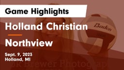 Holland Christian vs Northview Game Highlights - Sept. 9, 2023