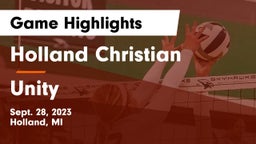 Holland Christian vs Unity Game Highlights - Sept. 28, 2023