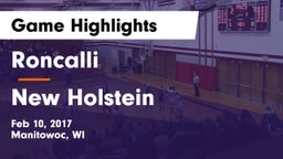 Roncalli  vs New Holstein  Game Highlights - Feb 10, 2017