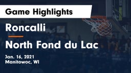 Roncalli  vs North Fond du Lac  Game Highlights - Jan. 16, 2021