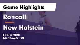 Roncalli  vs New Holstein  Game Highlights - Feb. 4, 2020