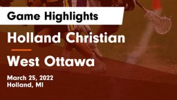 Holland Christian vs West Ottawa  Game Highlights - March 25, 2022