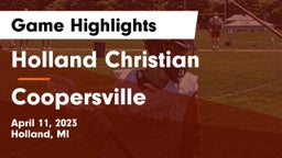 Holland Christian vs Coopersville  Game Highlights - April 11, 2023