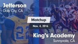 Matchup: Jefferson High vs. King's Academy  2016
