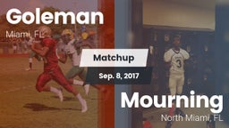 Matchup: Goleman  vs. Mourning  2017