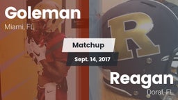 Matchup: Goleman  vs. Reagan  2017