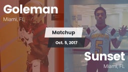 Matchup: Goleman  vs. Sunset  2017