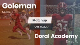 Matchup: Goleman  vs. Doral Academy  2017