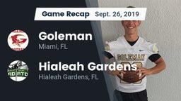Recap: Goleman  vs. Hialeah Gardens  2019