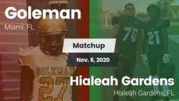 Matchup: Goleman  vs. Hialeah Gardens  2020