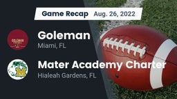 Recap: Goleman  vs. Mater Academy Charter  2022