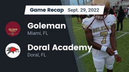 Recap: Goleman  vs. Doral Academy  2022
