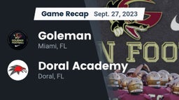 Recap: Goleman  vs. Doral Academy  2023