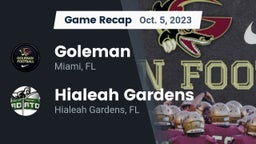 Recap: Goleman  vs. Hialeah Gardens  2023