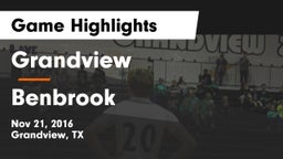 Grandview  vs Benbrook  Game Highlights - Nov 21, 2016
