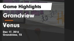 Grandview  vs Venus  Game Highlights - Dec 17, 2016