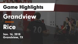 Grandview  vs Rice  Game Highlights - Jan. 16, 2018