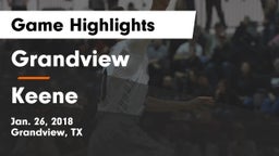 Grandview  vs Keene  Game Highlights - Jan. 26, 2018