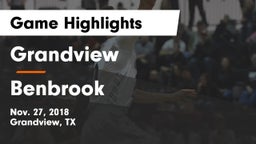 Grandview  vs Benbrook  Game Highlights - Nov. 27, 2018