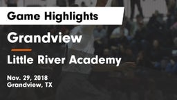 Grandview  vs Little River Academy  Game Highlights - Nov. 29, 2018