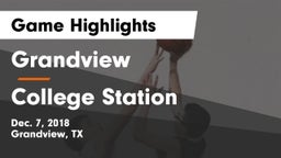 Grandview  vs College Station  Game Highlights - Dec. 7, 2018