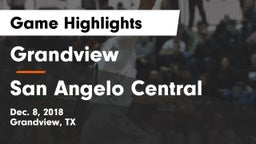 Grandview  vs San Angelo Central  Game Highlights - Dec. 8, 2018