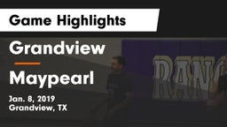 Grandview  vs Maypearl  Game Highlights - Jan. 8, 2019
