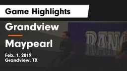 Grandview  vs Maypearl  Game Highlights - Feb. 1, 2019