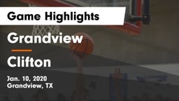Grandview  vs Clifton  Game Highlights - Jan. 10, 2020