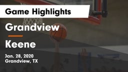 Grandview  vs Keene  Game Highlights - Jan. 28, 2020