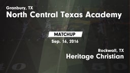 Matchup: North Central Texas vs. Heritage Christian  2016