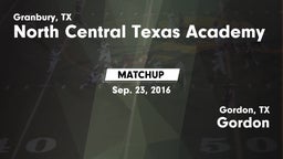 Matchup: North Central Texas vs. Gordon  2016