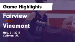Fairview  vs Vinemont  Game Highlights - Nov. 21, 2019