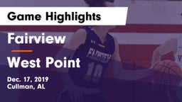 Fairview  vs West Point  Game Highlights - Dec. 17, 2019